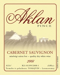 Aklan-Pince Cabernet Sauvignon 2007
